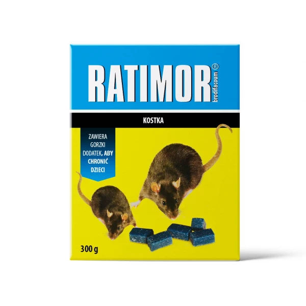 300g Najmocniejsza trutka na szczury, myszy, gryzonie. Ratimor brodifakum kostka.