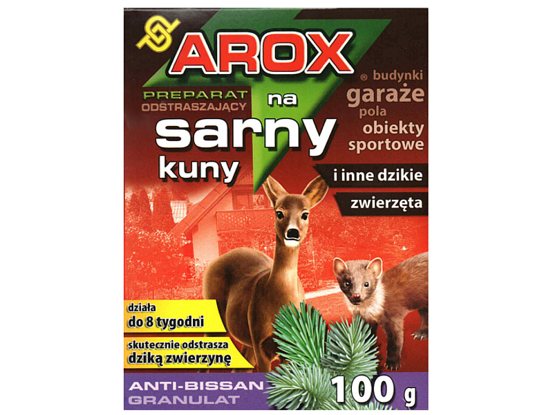 AROX preparat odstraszający na sarny, kuny i inne dzikie zwierzęta.