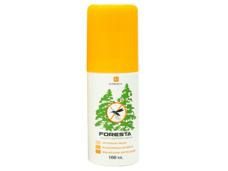 Foresta spray - skuteczny środek na komary 30% DEET. Pojemność 100ml.
