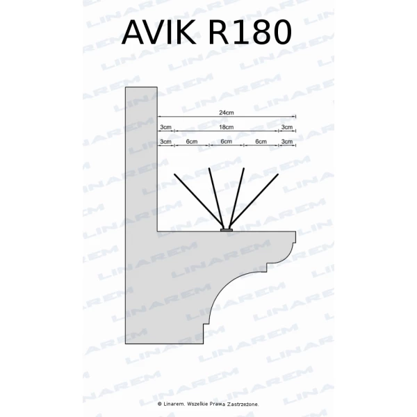 Kolce przeciw gołębiom. AVIK R180 - szerokie kolce na gołębie. 
