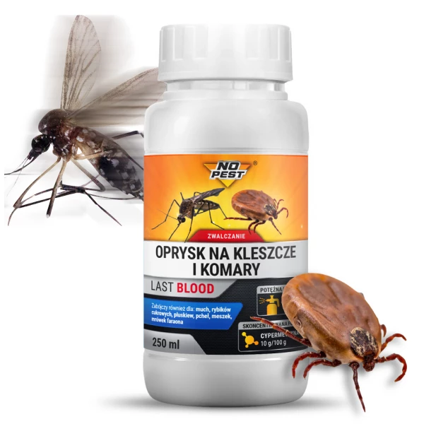 Najlepszy oprysk na komary, kleszcze, muchy, mrówki LAST BLOOD No Pest® 250ml.