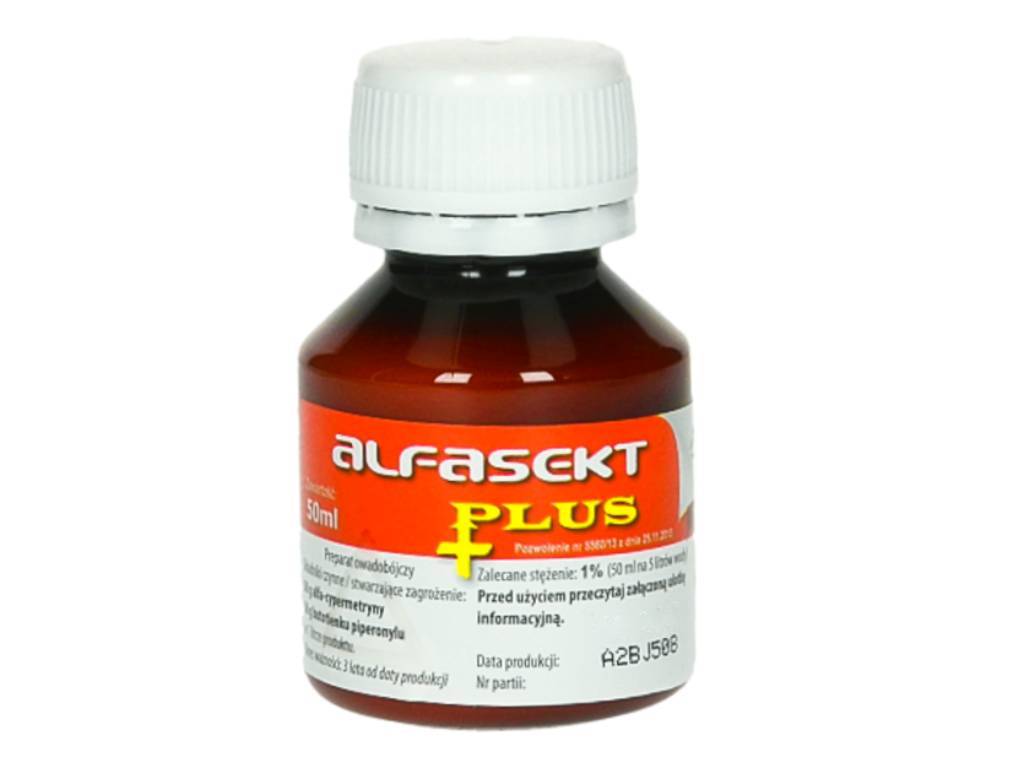 Oprysk owadobójczy Alfasekt PLUS 50ml. Silny środek na owady.