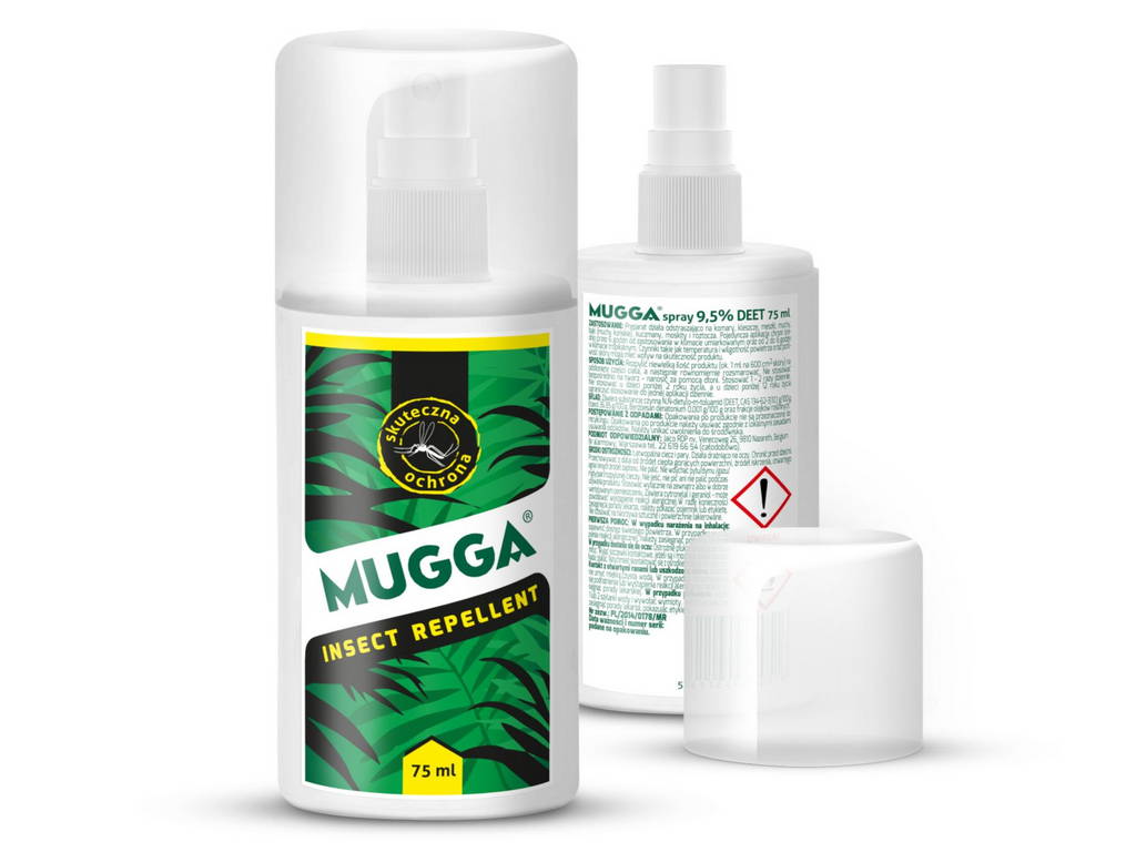 Mugga na kleszcze, Mugga spray na kleszcze, spray na kleszcze, preparat na kleszcze, mugga deet na kleszcze, spray mugga kleszcze, repelent mugga