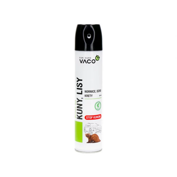 Spray odstraszający kuny, łasice, lisy, krety, nornice VACO 300 ml.