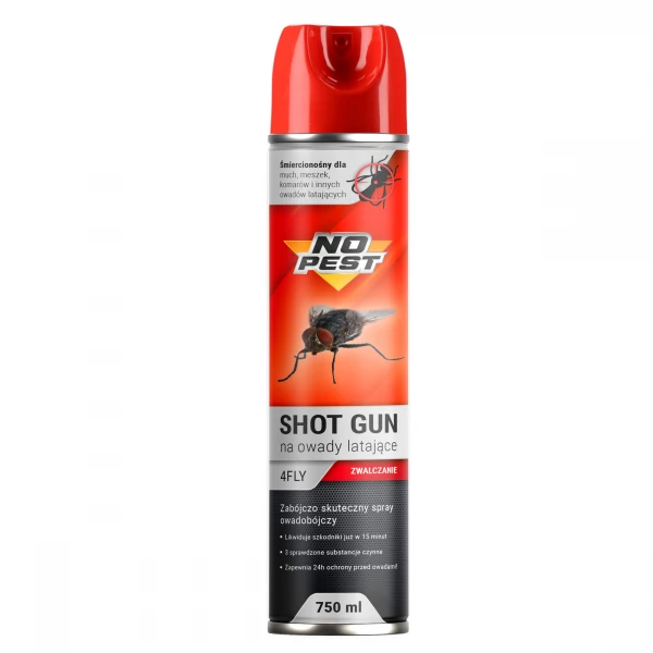 Środek na muchy, muszki, ćmianki Shot Gun No Pest® spray 750ml.