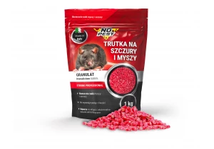 Granulat bromadiolon, pellet czerwony  na szczury, myszy, gryzonie No Pest® 1kg