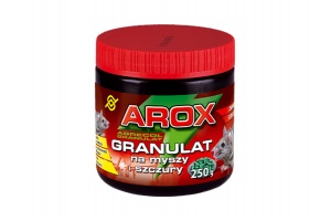 Trutka na szczury, trutka na myszy (AROX). Środek gryzoniobójczy w granulacie - 250 g